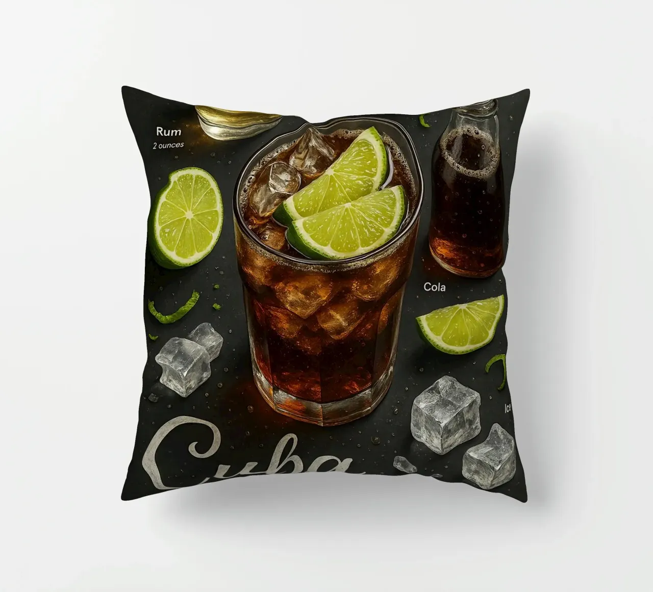 Poster Cuba Libre - Rum, Cola e Lime Classico cuscino da mesa