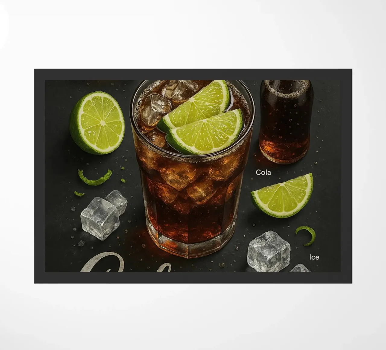 Poster Cuba Libre - Rum, Cola e Lime Classico zerbino da mesa