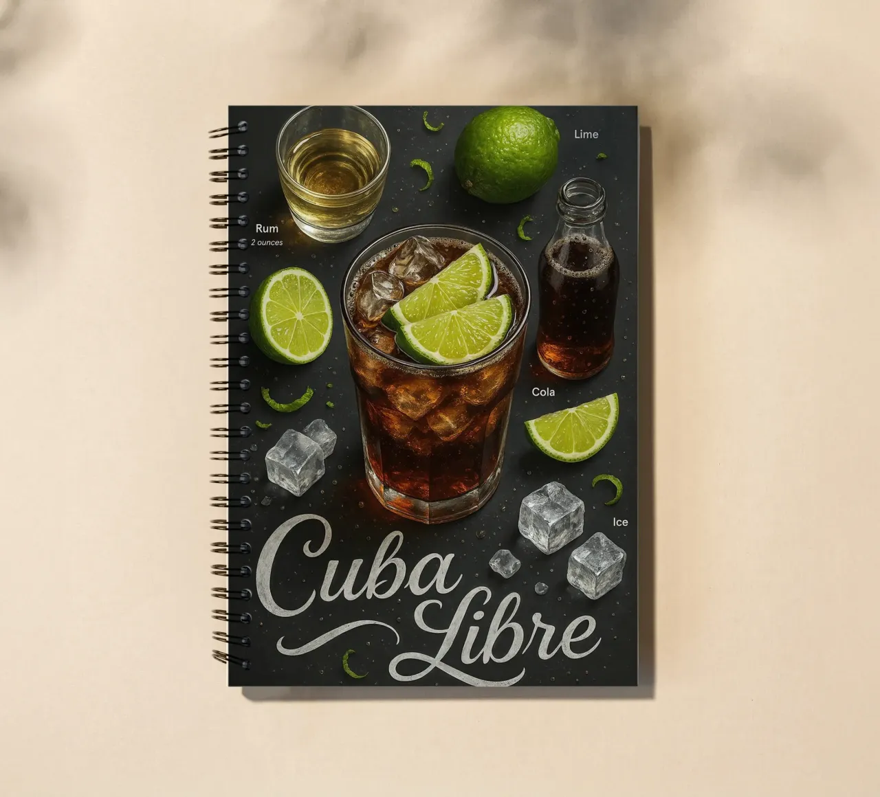 Poster Cuba Libre - Rum, Cola e Lime Classico diario ad anelli da mesa