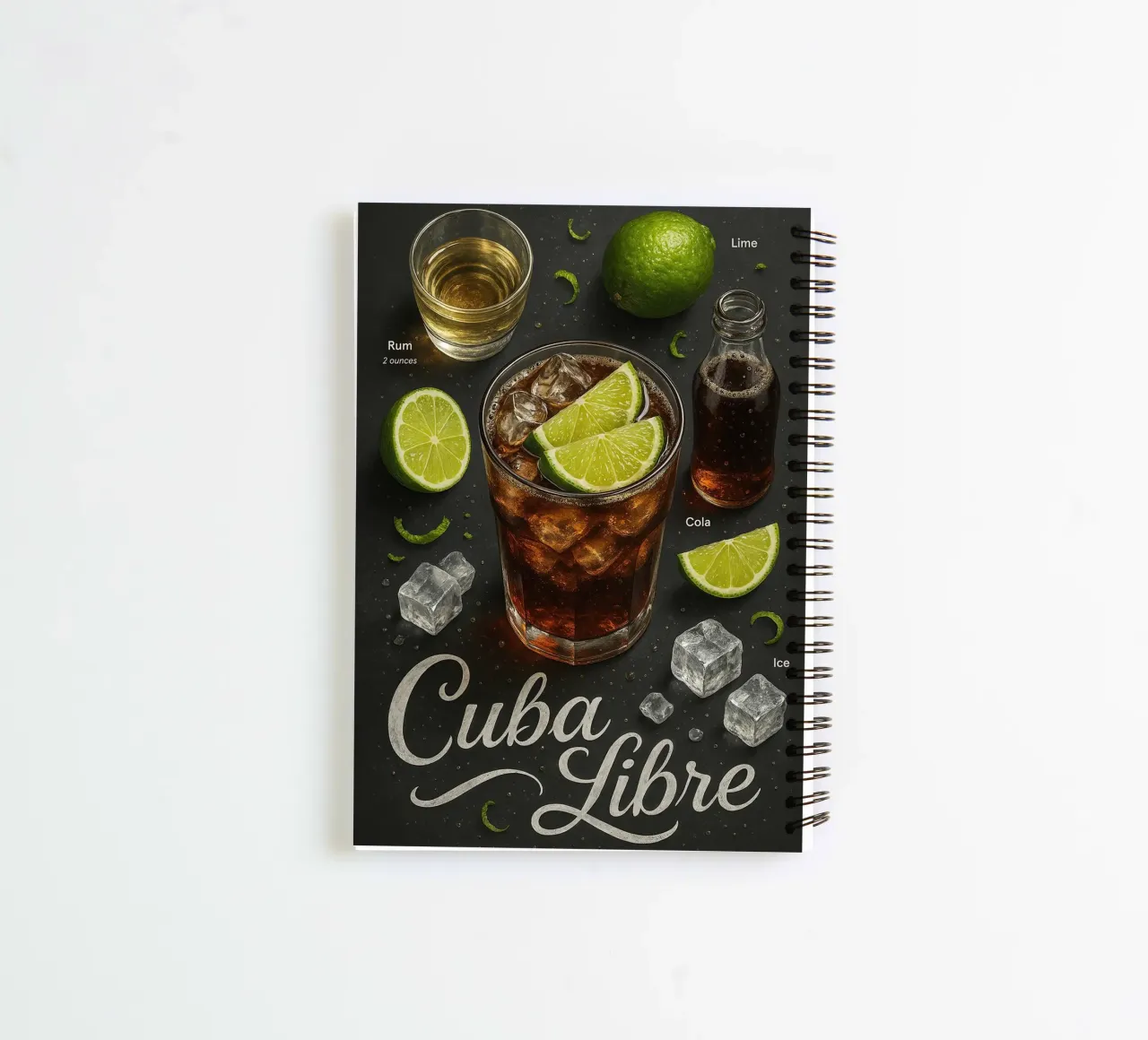 Poster Cuba Libre - Rum, Cola e Lime Classico diario ad anelli da mesa
