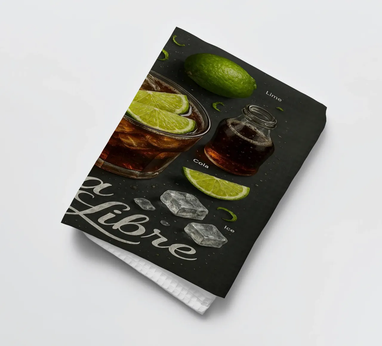 Poster Cuba Libre - Rum, Cola e Lime Classico canovaccio da cucina da mesa