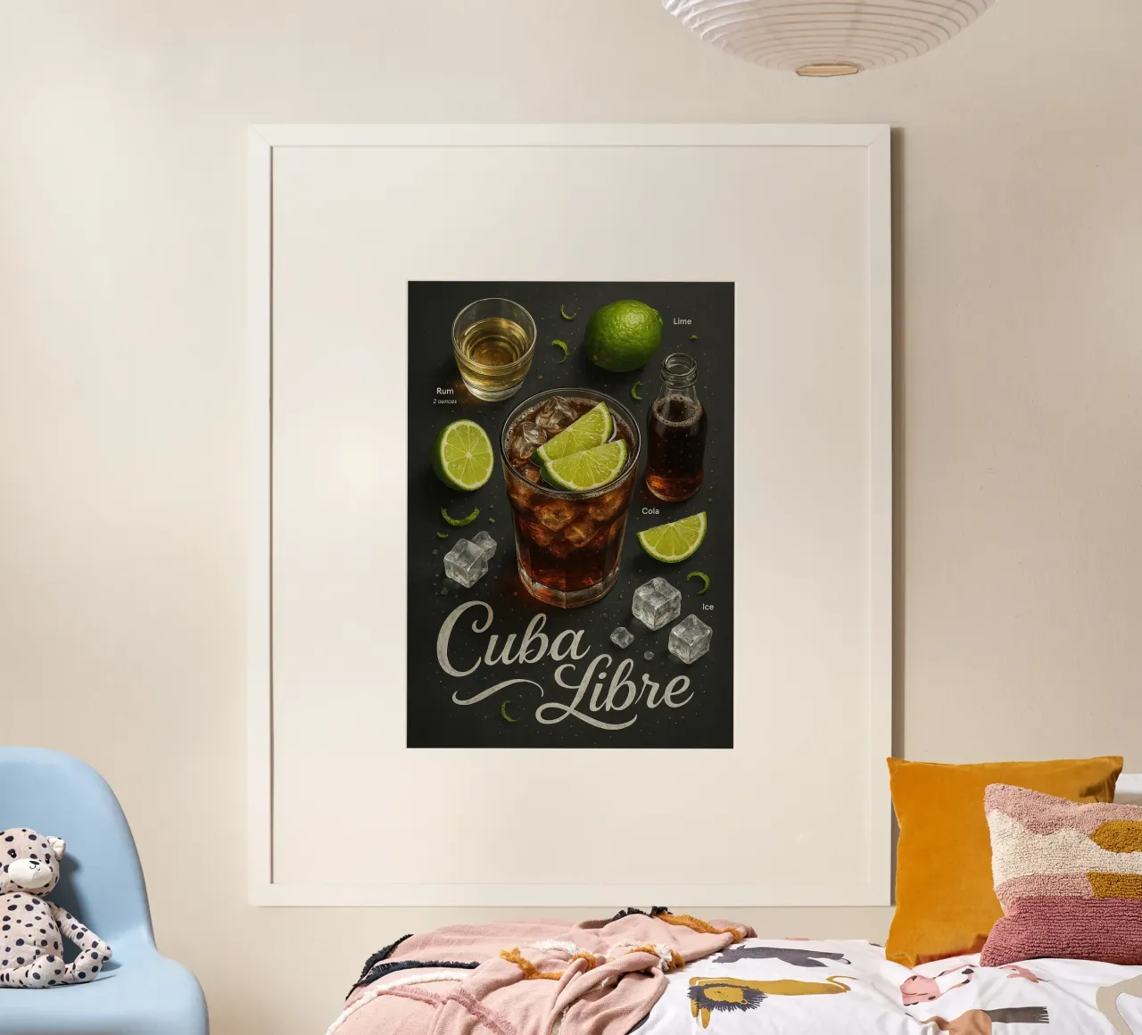Poster Cuba Libre - Rum, Cola e Lime Classico poster da mesa