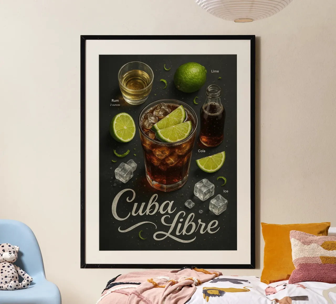 Poster Cuba Libre - Rum, Cola e Lime Classico poster da mesa