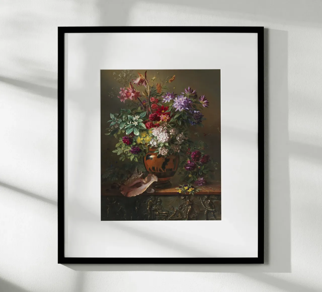 Still Life with Flowers in a Greek Vase poster da vintageshop