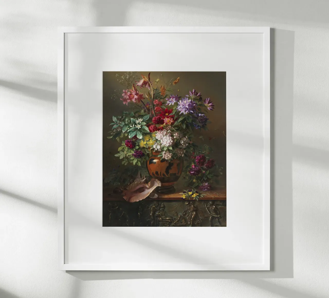 Still Life with Flowers in a Greek Vase poster da vintageshop