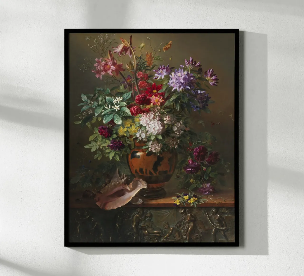 Still Life with Flowers in a Greek Vase poster da vintageshop