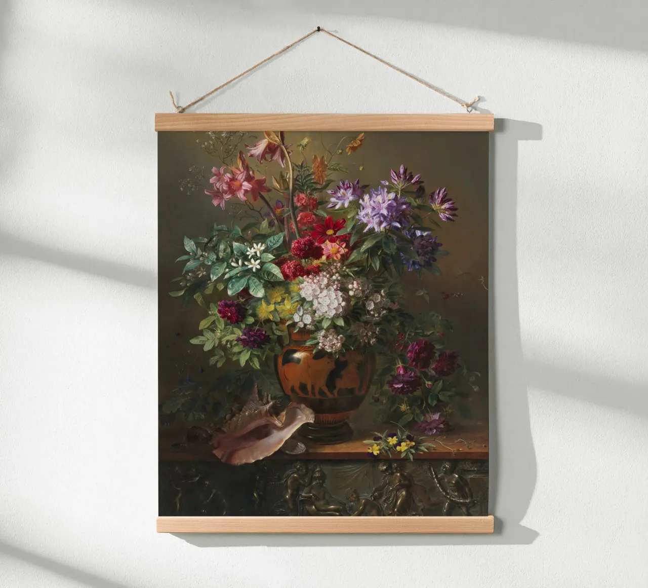 Still Life with Flowers in a Greek Vase poster da vintageshop