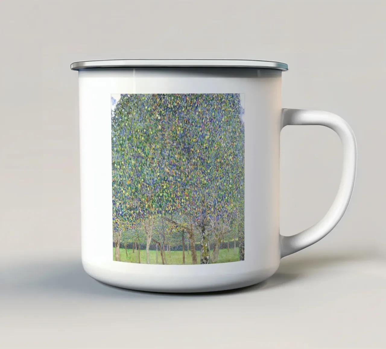 Gustav Klimt - Albero di pere (1903) tazza in smalto da Jolie Prints