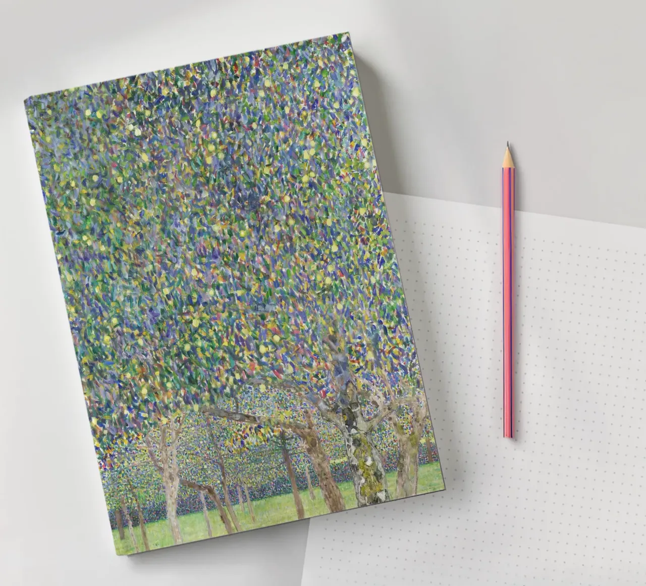 Gustav Klimt - Pear Tree (1903) notebook by Jolie Prints