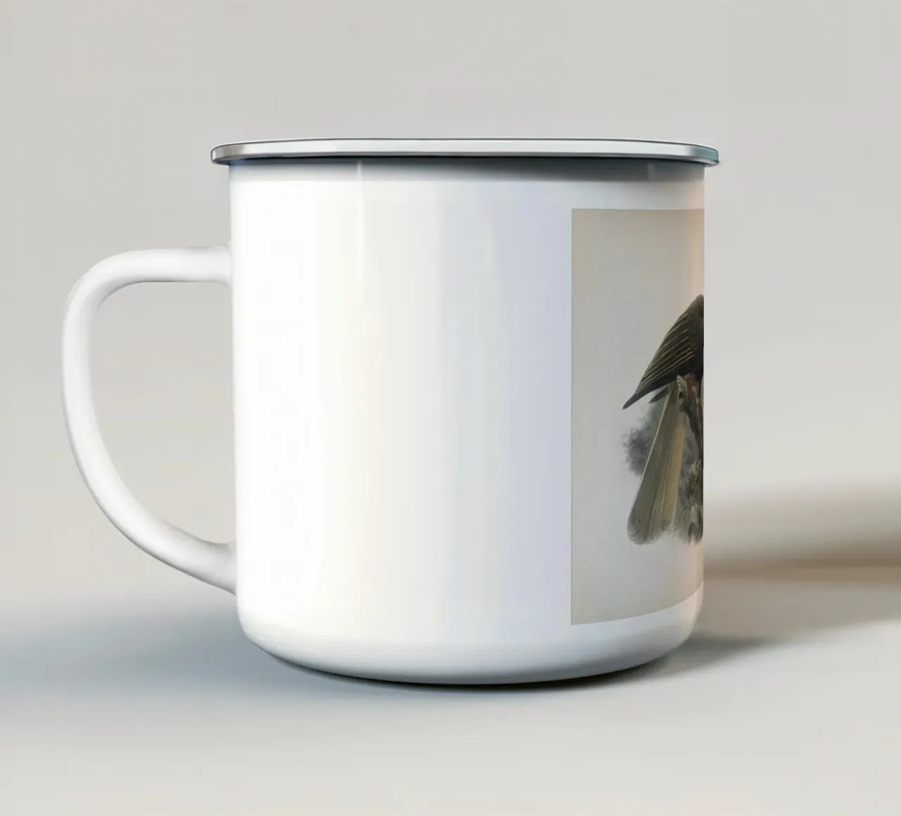 Vintage Keulemans 2 Hydrocorax Planicornis tazza in smalto da Vintage Print Collection