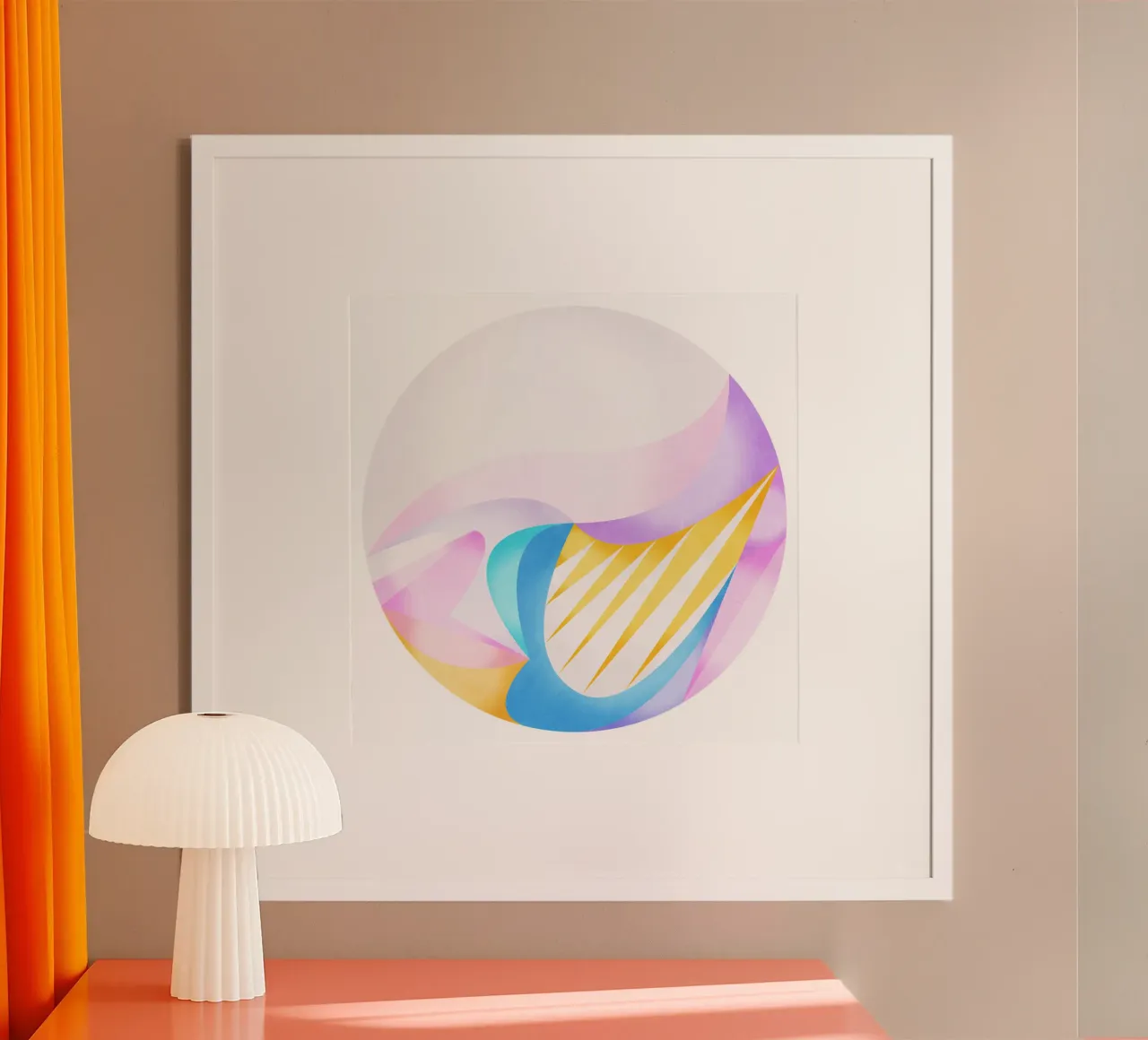 Luce soffusa poster con telaio in plastica da lovely lines