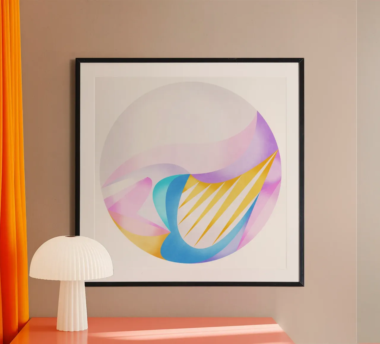 Luce soffusa poster con telaio in plastica da lovely lines