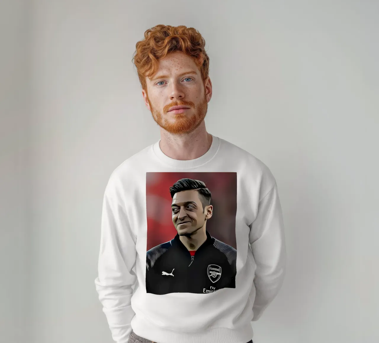 Mesut Özil - Giocatore di calcio dell'Arsenal in giacca nera felpa da dark eagle