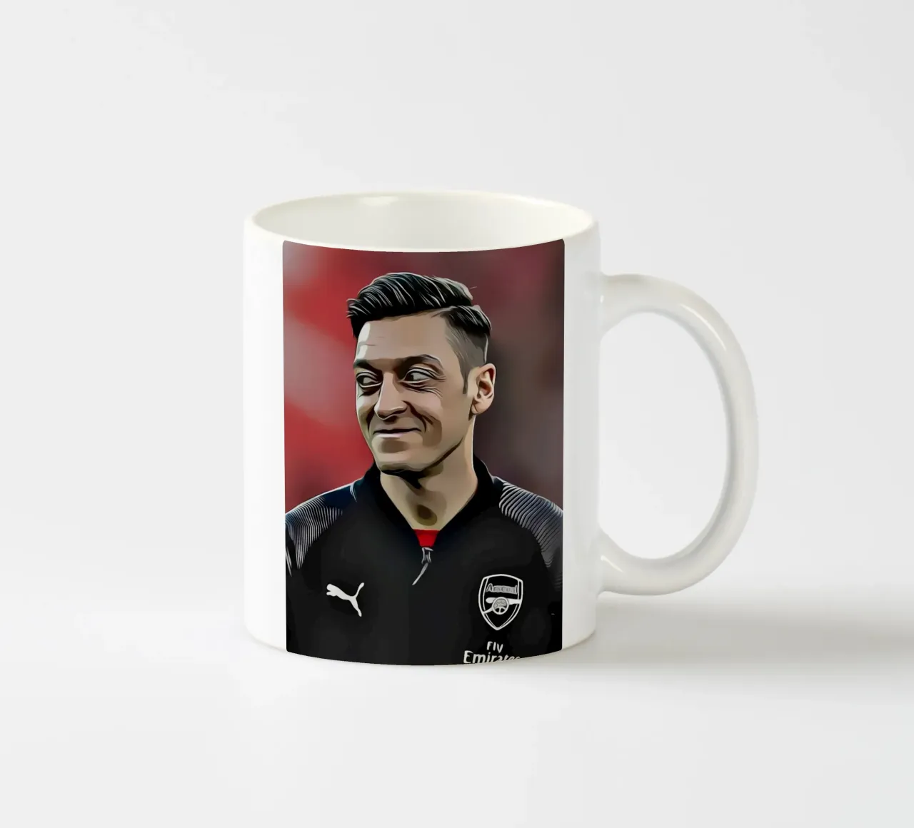 Mesut Özil - Giocatore di calcio dell'Arsenal in giacca nera tazza in ceramica da dark eagle