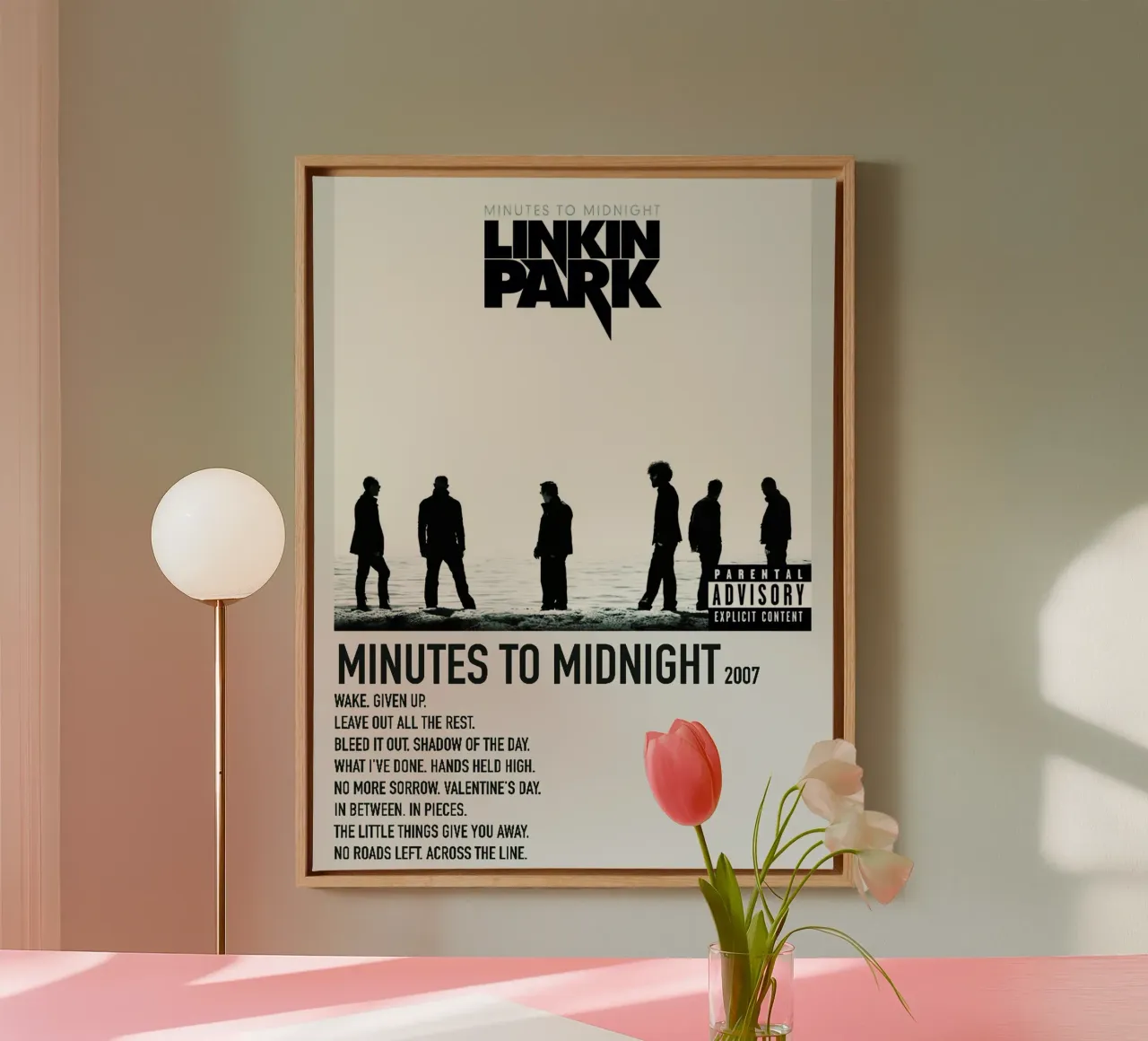 Linkin Park Minutes To Midnight lienzo con Marco flotante de Roronoa7