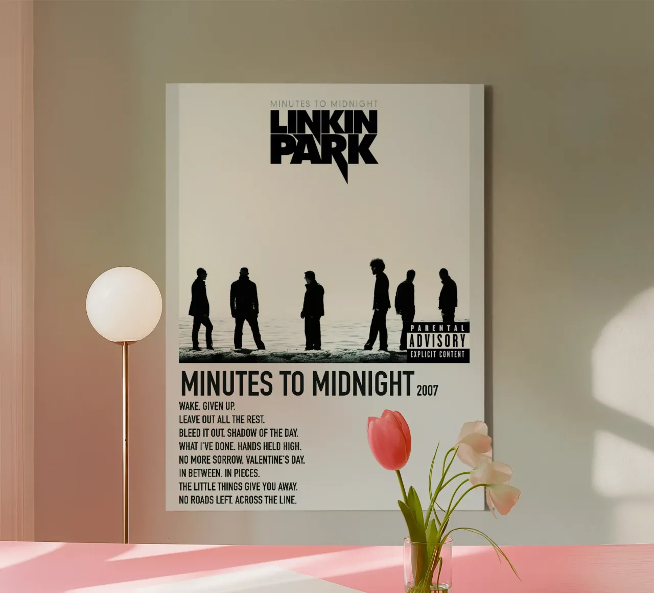 Linkin Park Minutes To Midnight lienzo con Marco flotante de Roronoa7