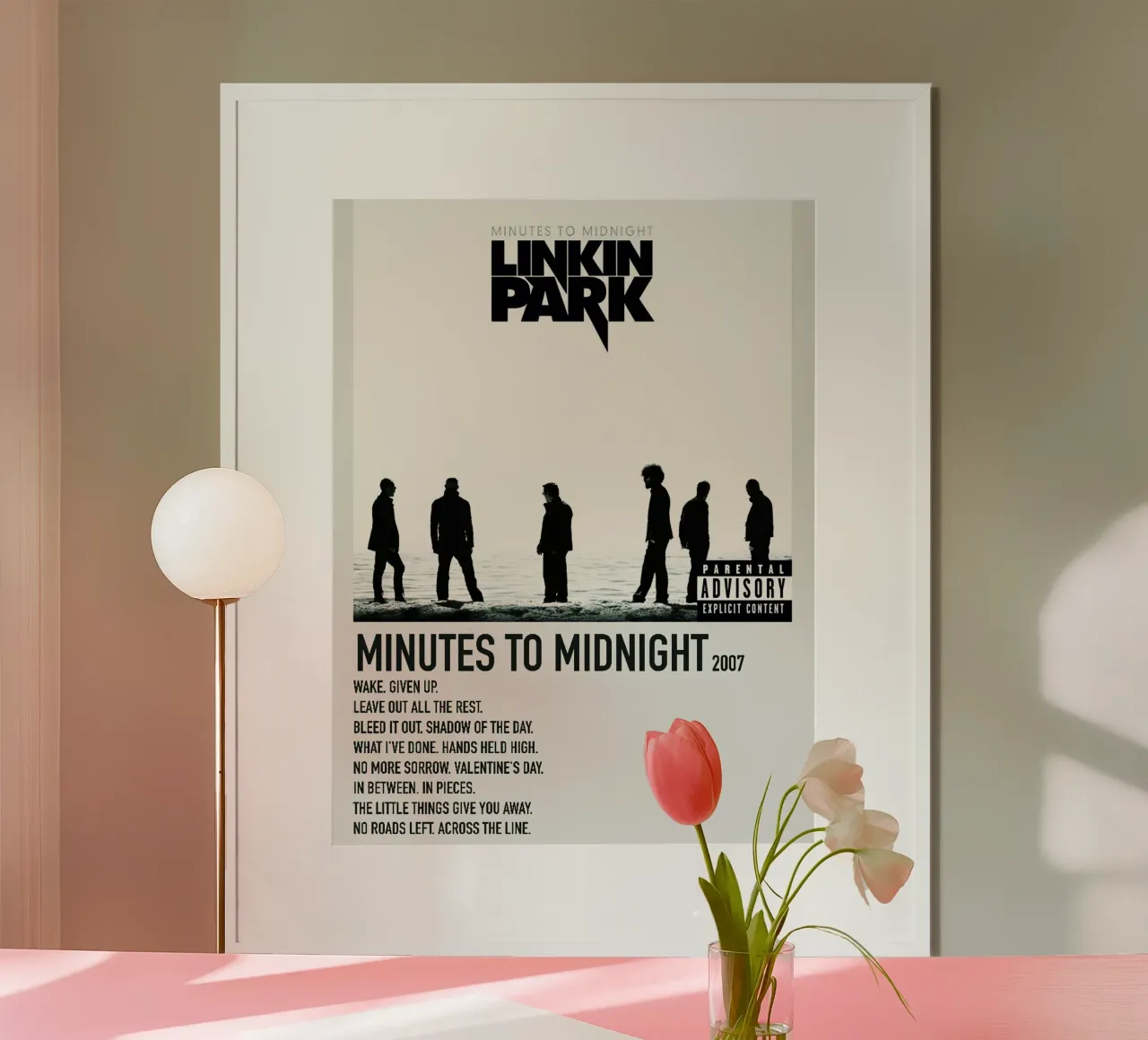 Linkin Park Minutes To Midnight poster con telaio in legno da Roronoa7