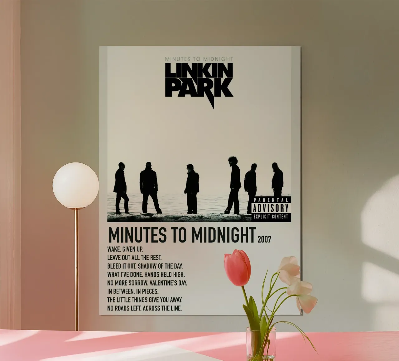 Linkin Park Minutes To Midnight poster con telaio in legno da Roronoa7