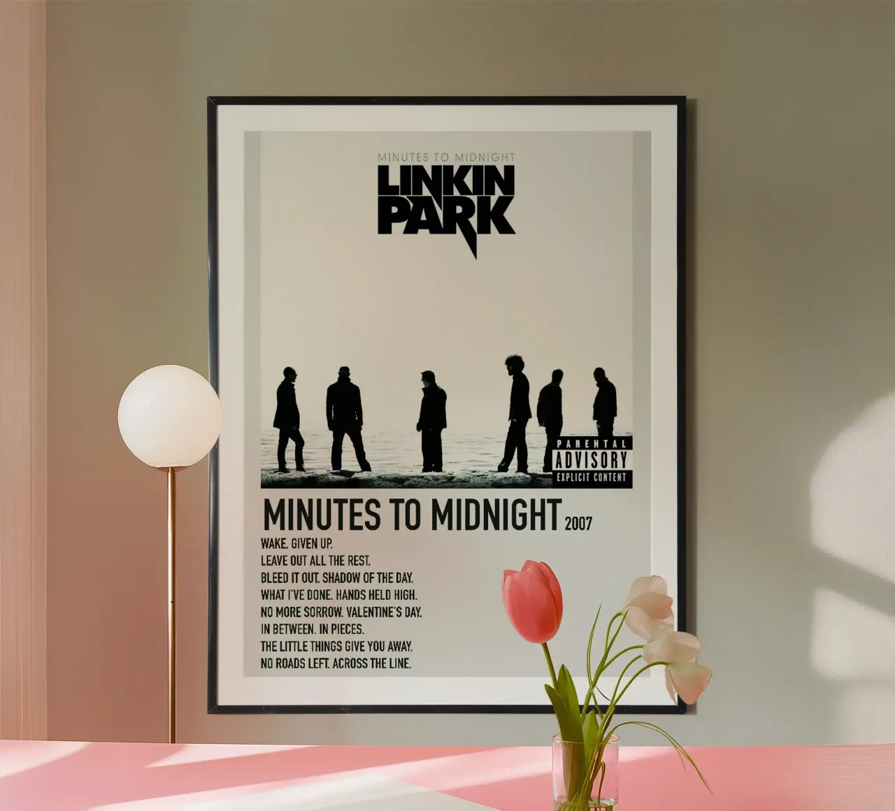 Linkin Park Minutes To Midnight poster con telaio in legno da Roronoa7