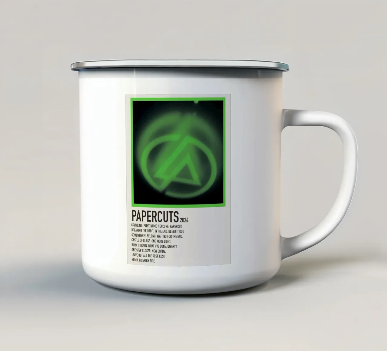 Linkin Park Papercuts tazza in smalto da Roronoa7