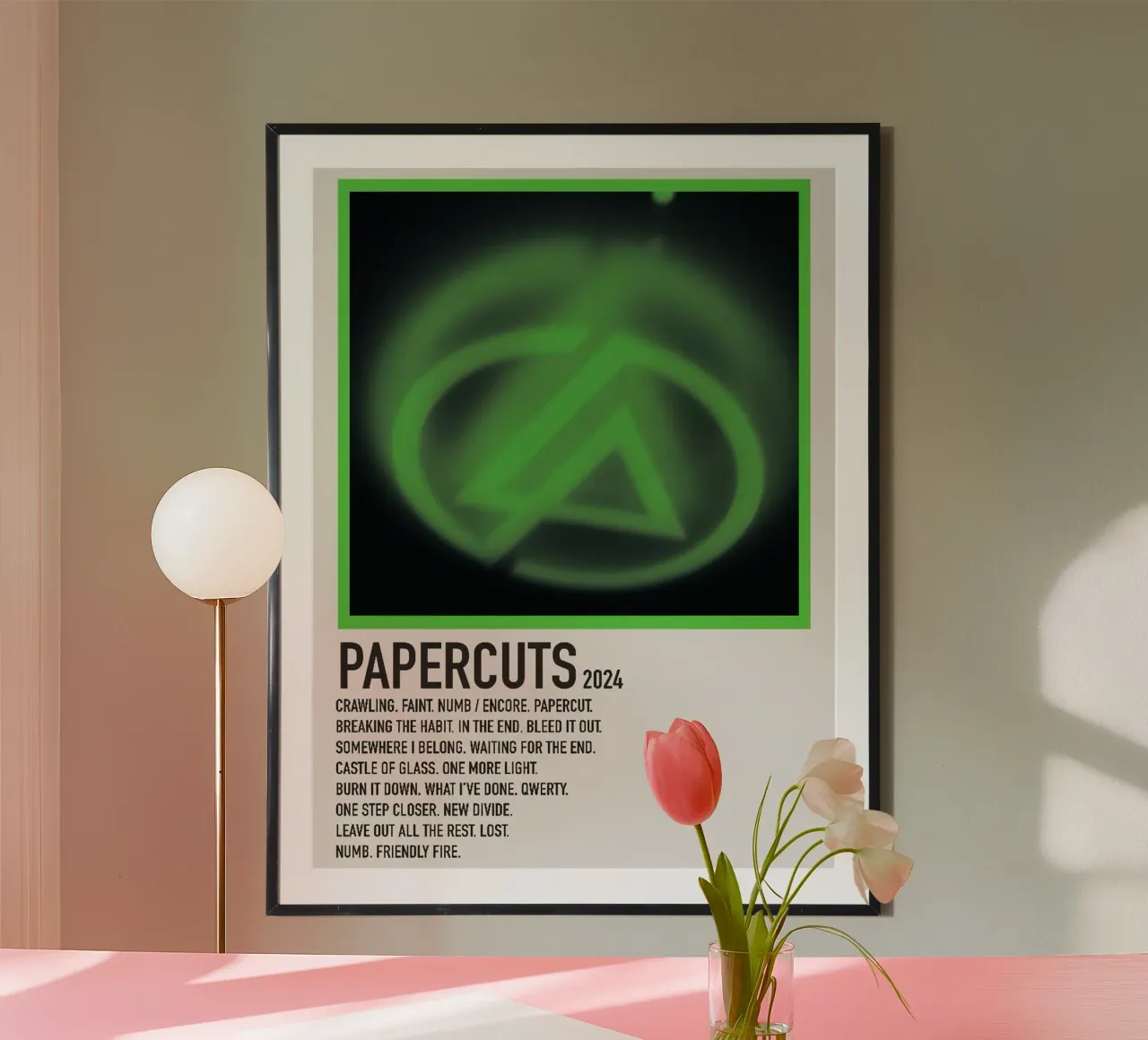 Linkin Park Papercuts poster con telaio in alluminio da Roronoa7