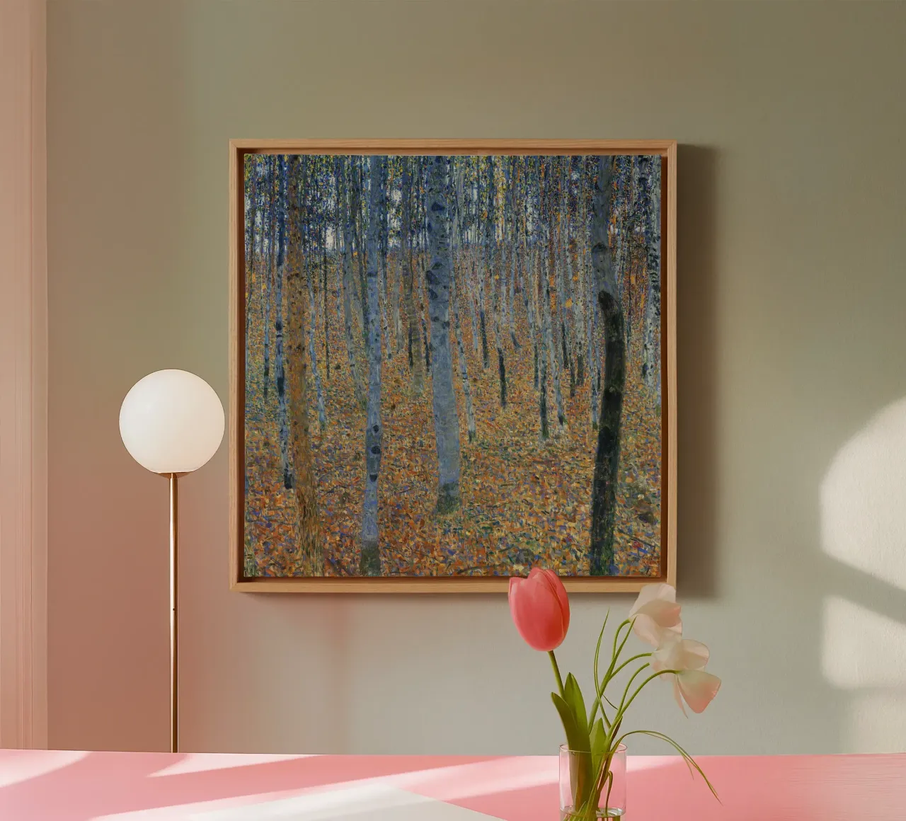 Gustav Klimt - Beech Grove I (1902) canvas with Floater frame by Art History