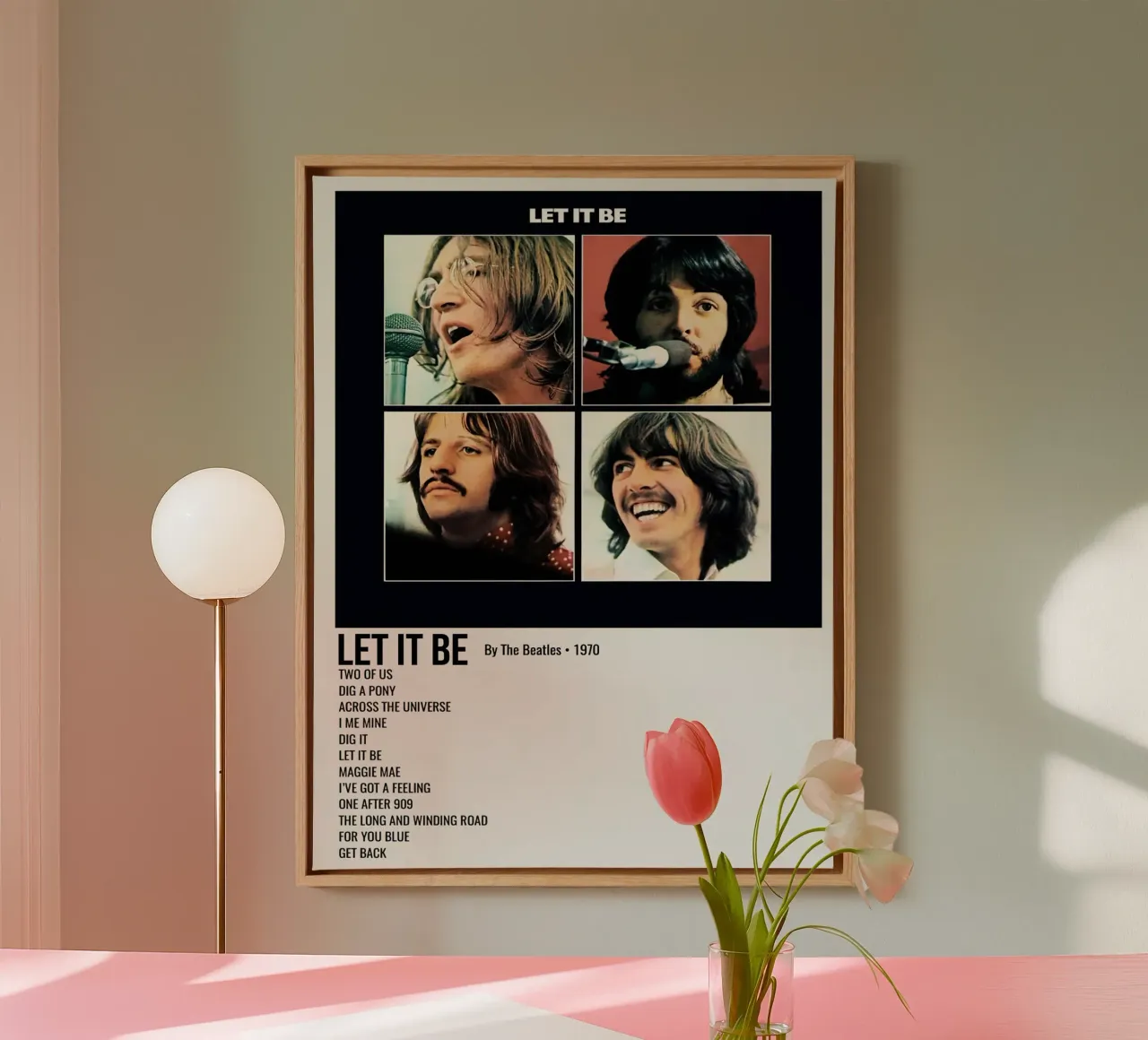 The Beatles Let It Be tela con Cornice a cassetta da Roronoa7