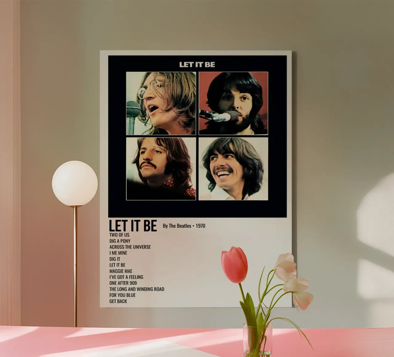 The Beatles Let It Be tela con Cornice a cassetta da Roronoa7