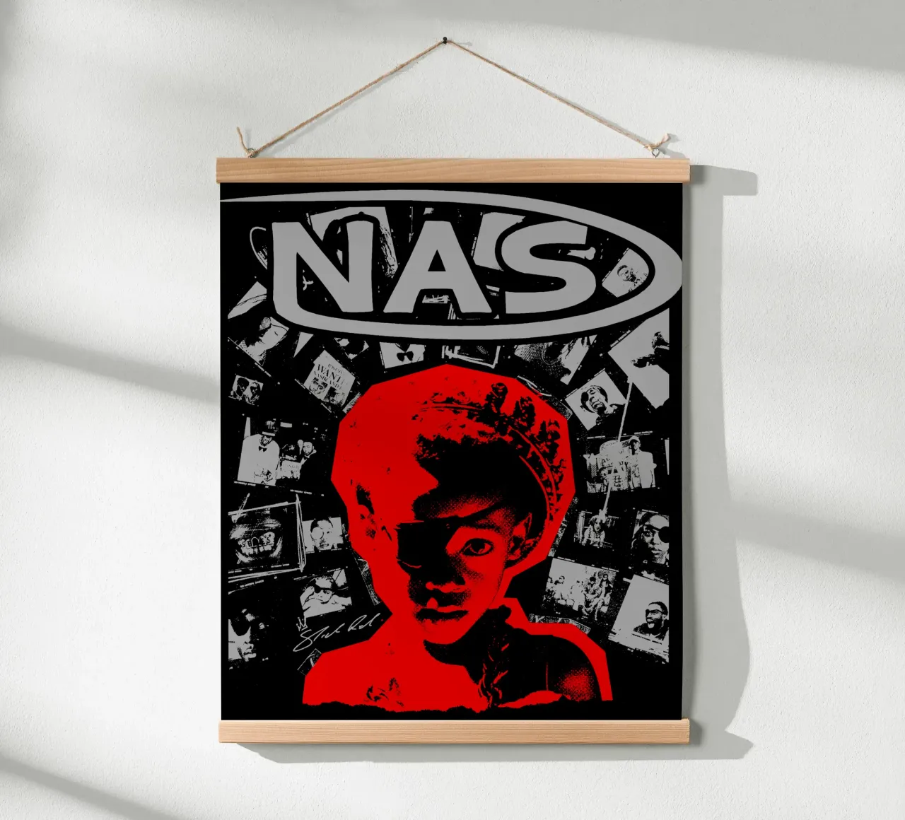 silhouette Nasty Nas poster da igoshdesigns
