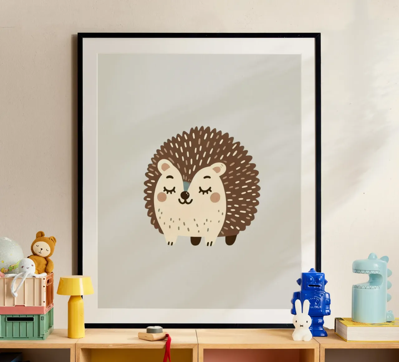 Stampa di un simpatico riccio, stampa per la cameretta dei bambini, decorazione per la stanza dei giochi poster da Little Lola