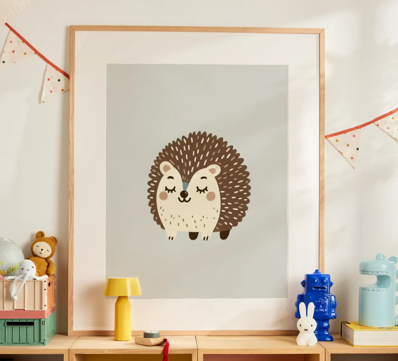 Stampa di un simpatico riccio, stampa per la cameretta dei bambini, decorazione per la stanza dei giochi poster da Little Lola
