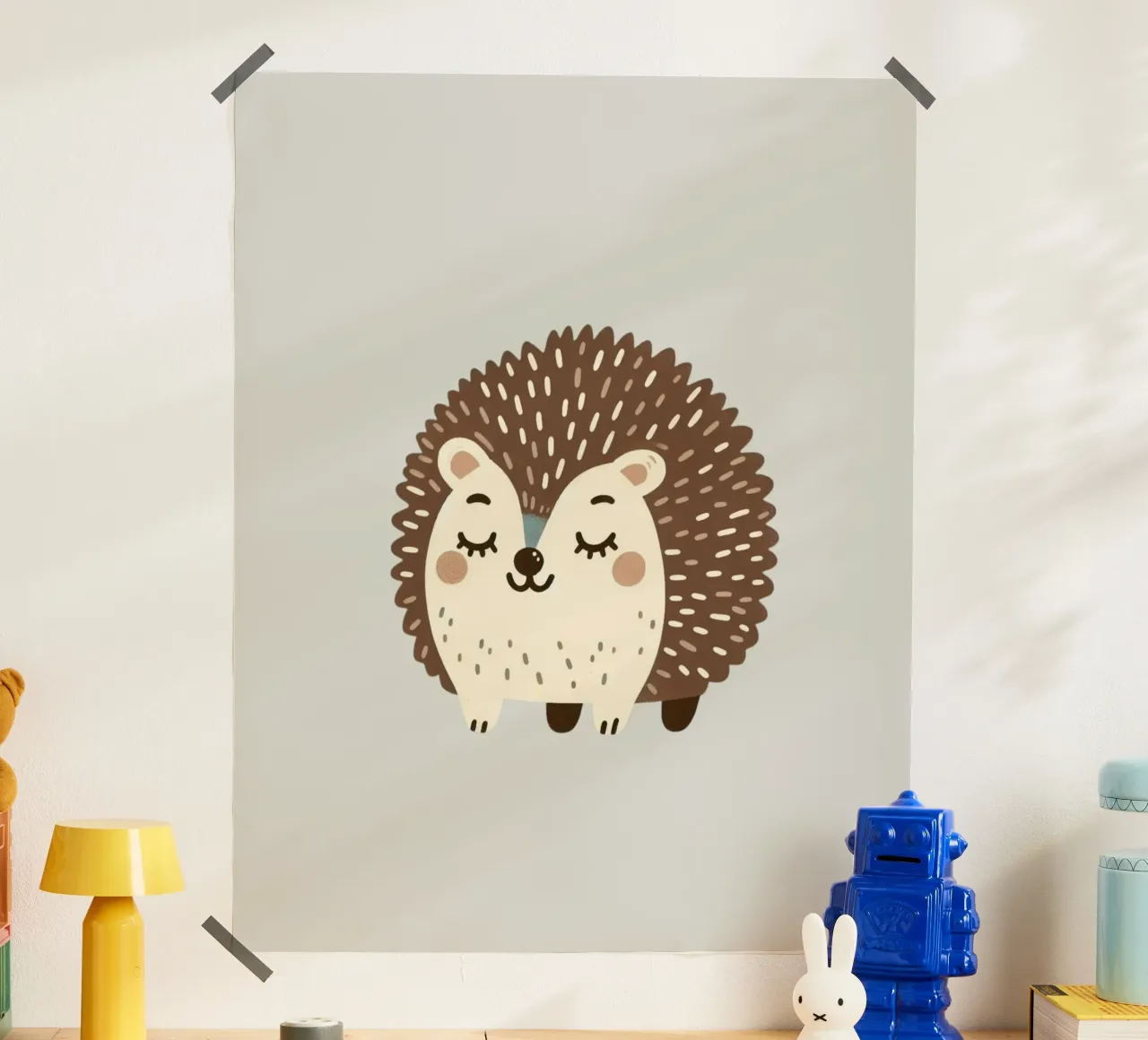 Stampa di un simpatico riccio, stampa per la cameretta dei bambini, decorazione per la stanza dei giochi poster da Little Lola