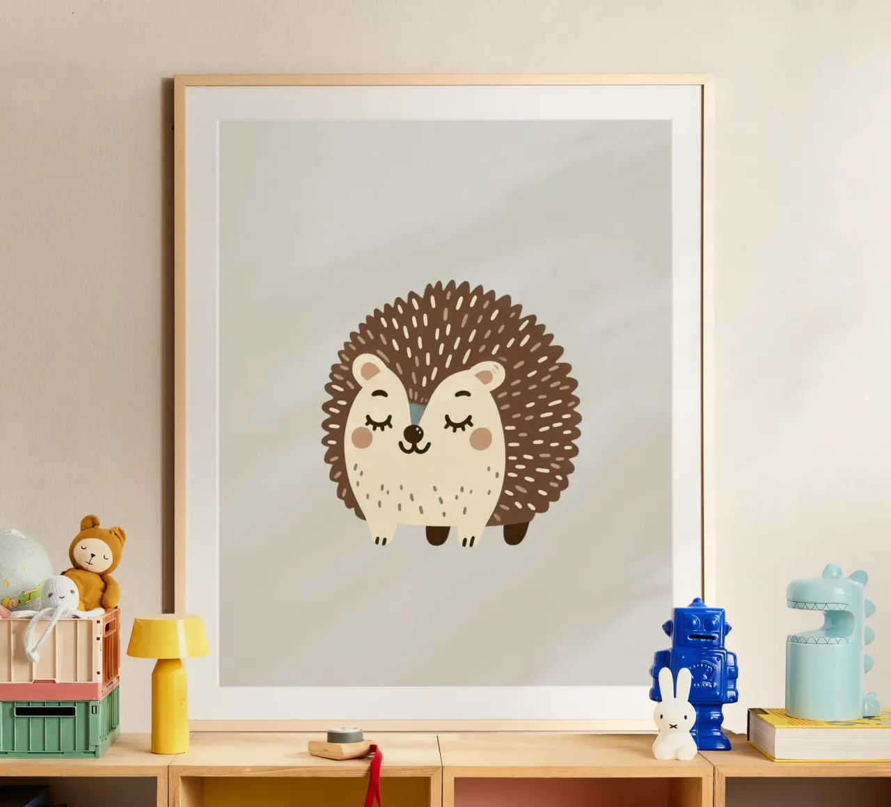Stampa di un simpatico riccio, stampa per la cameretta dei bambini, decorazione per la stanza dei giochi poster da Little Lola
