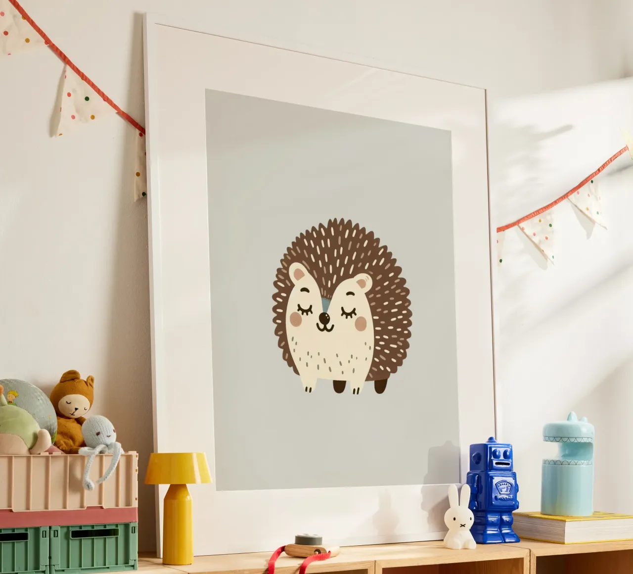 Stampa di un simpatico riccio, stampa per la cameretta dei bambini, decorazione per la stanza dei giochi poster da Little Lola