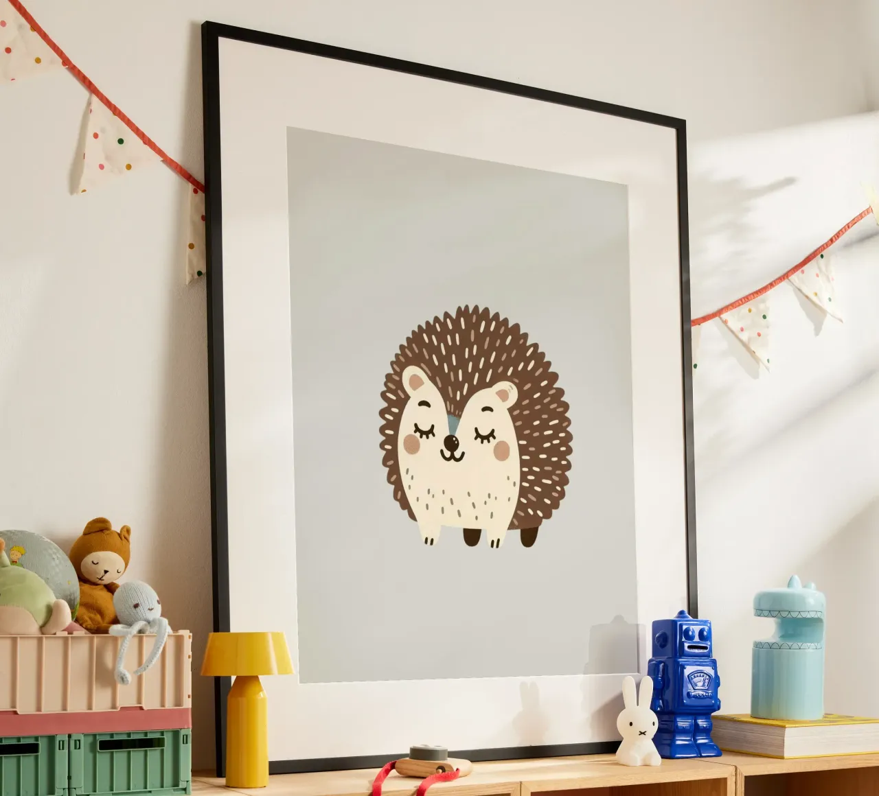 Stampa di un simpatico riccio, stampa per la cameretta dei bambini, decorazione per la stanza dei giochi poster da Little Lola