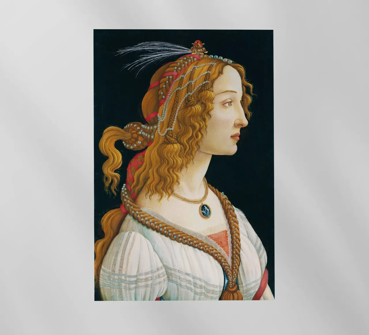 Sandro Botticelli - Ritratto idealizzato di signora pellicola backlit da Venus Art