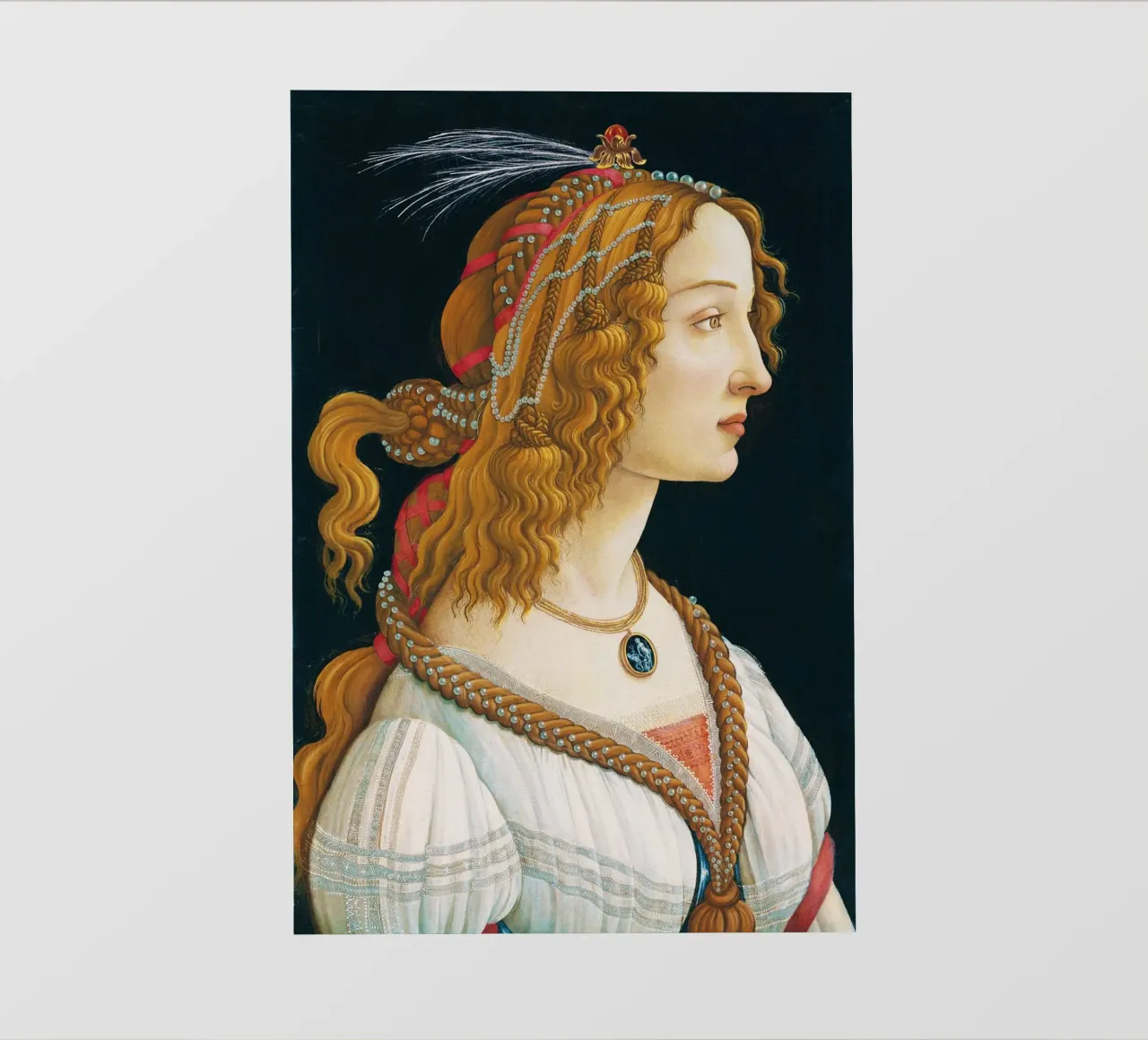 Sandro Botticelli - Ritratto idealizzato di signora pellicola backlit da Venus Art