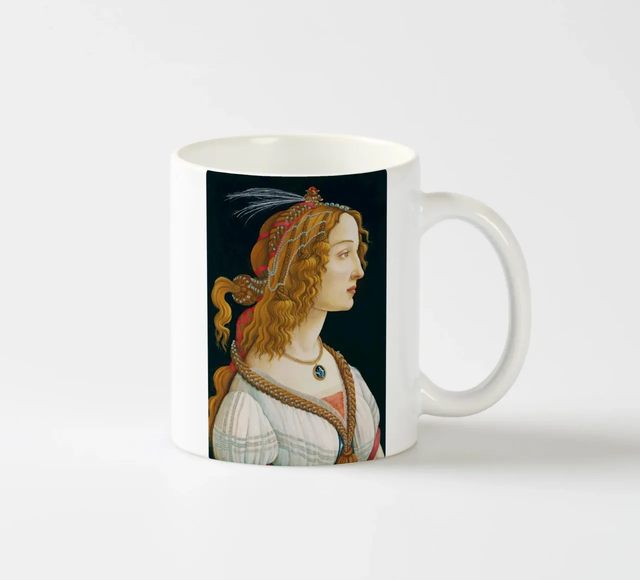 Sandro Botticelli - Ritratto idealizzato di signora tazza in ceramica da Venus Art