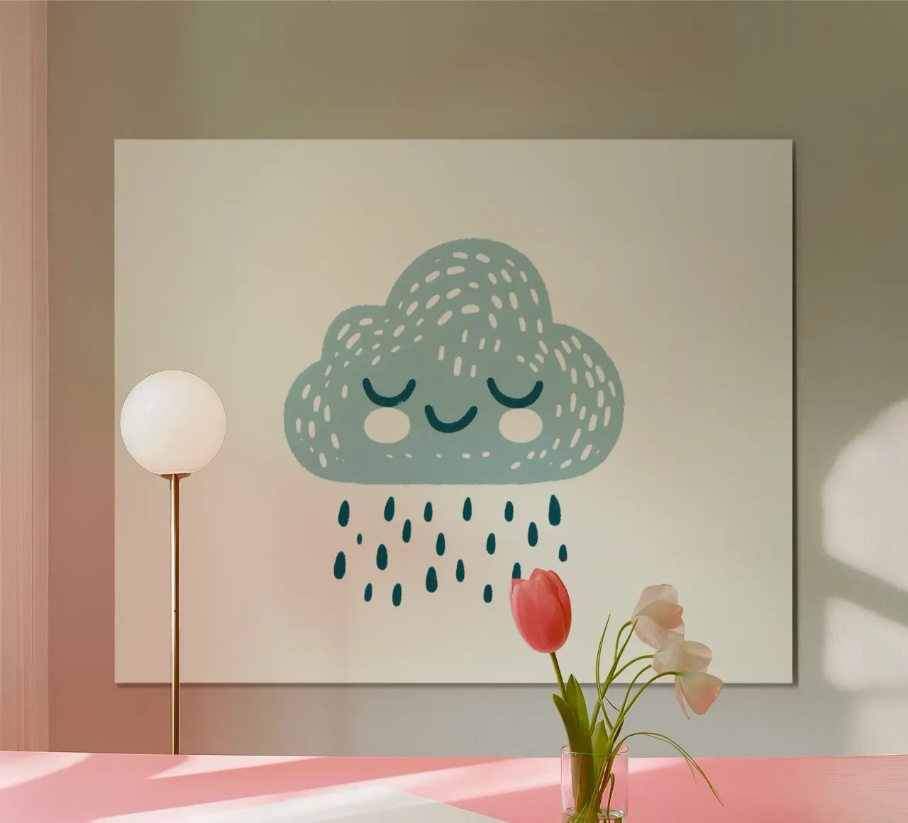 Simpatica nuvola di pioggia, poster per bambini, arte della cameretta, decorazione della stanza dei giochi poster da Little Lola