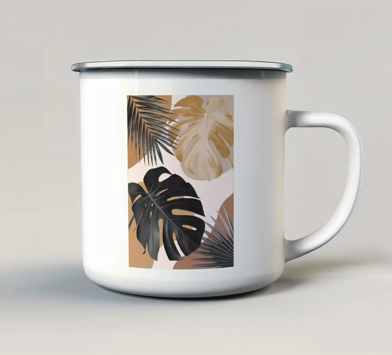 Floreale minimalista tazza in smalto da Leon B Feierabend