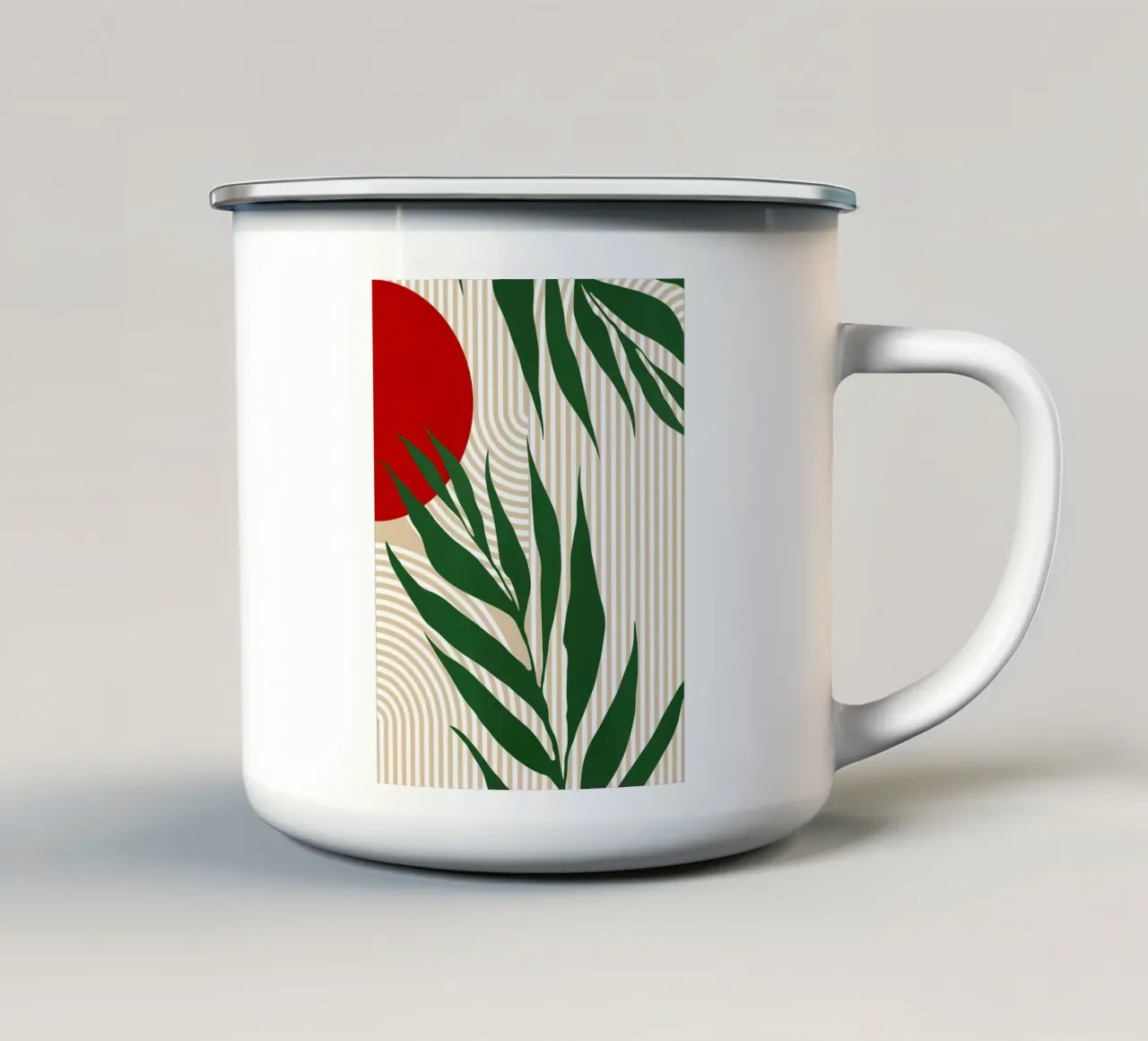 Floreale minimalista tazza in smalto da Leon B Feierabend