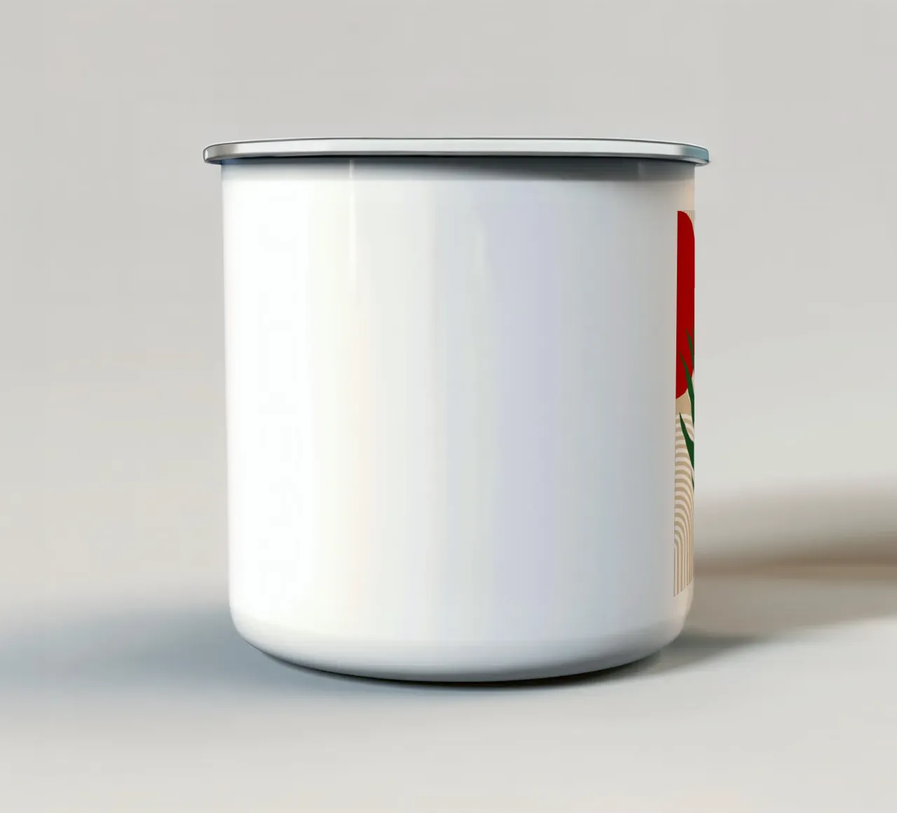 Floreale minimalista tazza in smalto da Leon B Feierabend