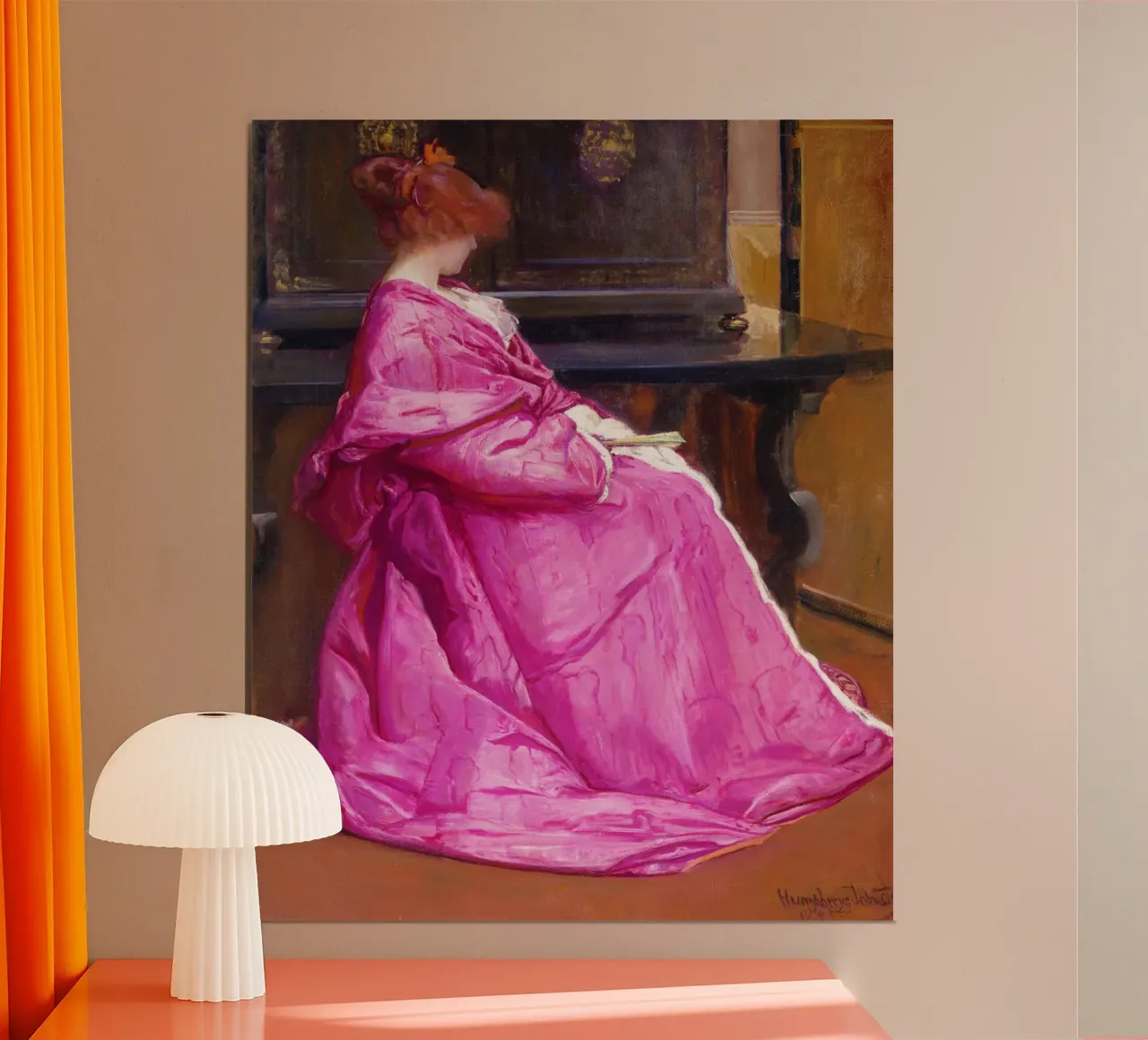 Henri Gervex – Le Domino Rose (1885): poster con telaio in plastica da Venus Art