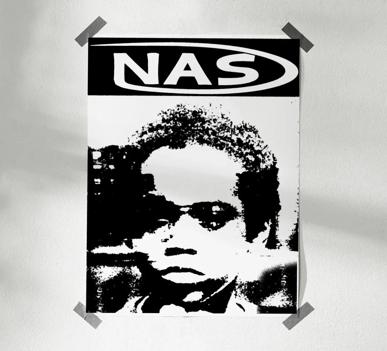 Silhouette Nasty Nas Pop poster da igoshdesigns
