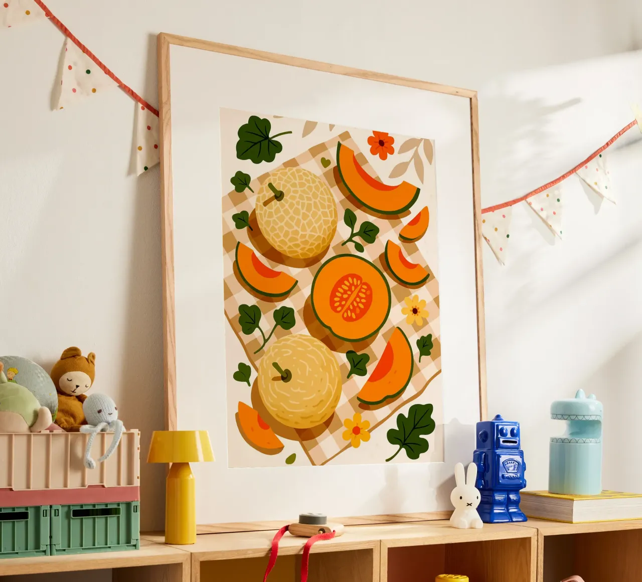 Cantalupo - Una tavola stilizzata poster da Eldon S Kiser