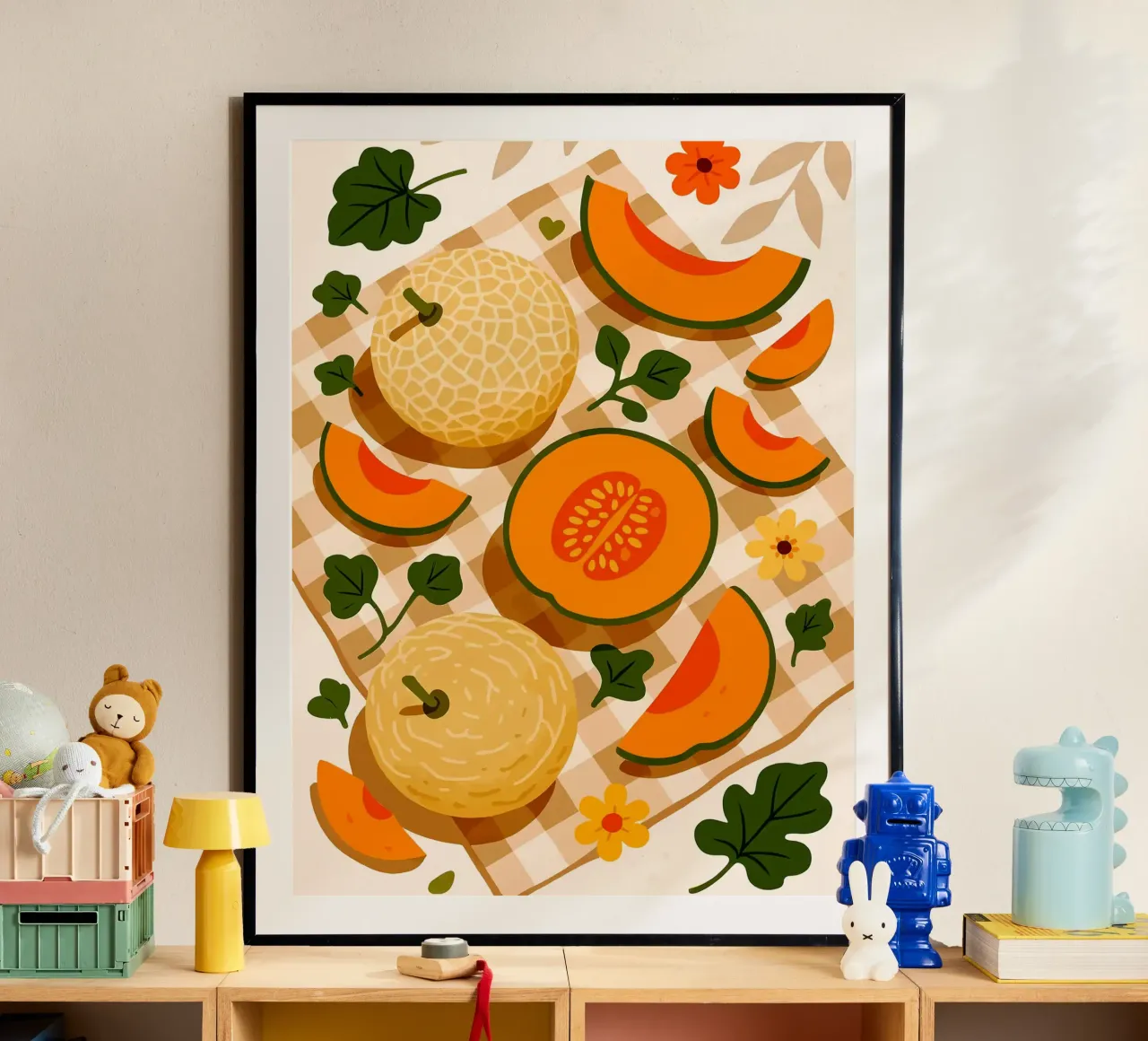 Cantalupo - Una tavola stilizzata poster da Eldon S Kiser