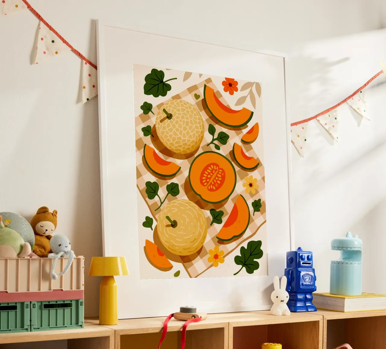 Cantalupo - Una tavola stilizzata poster da Eldon S Kiser
