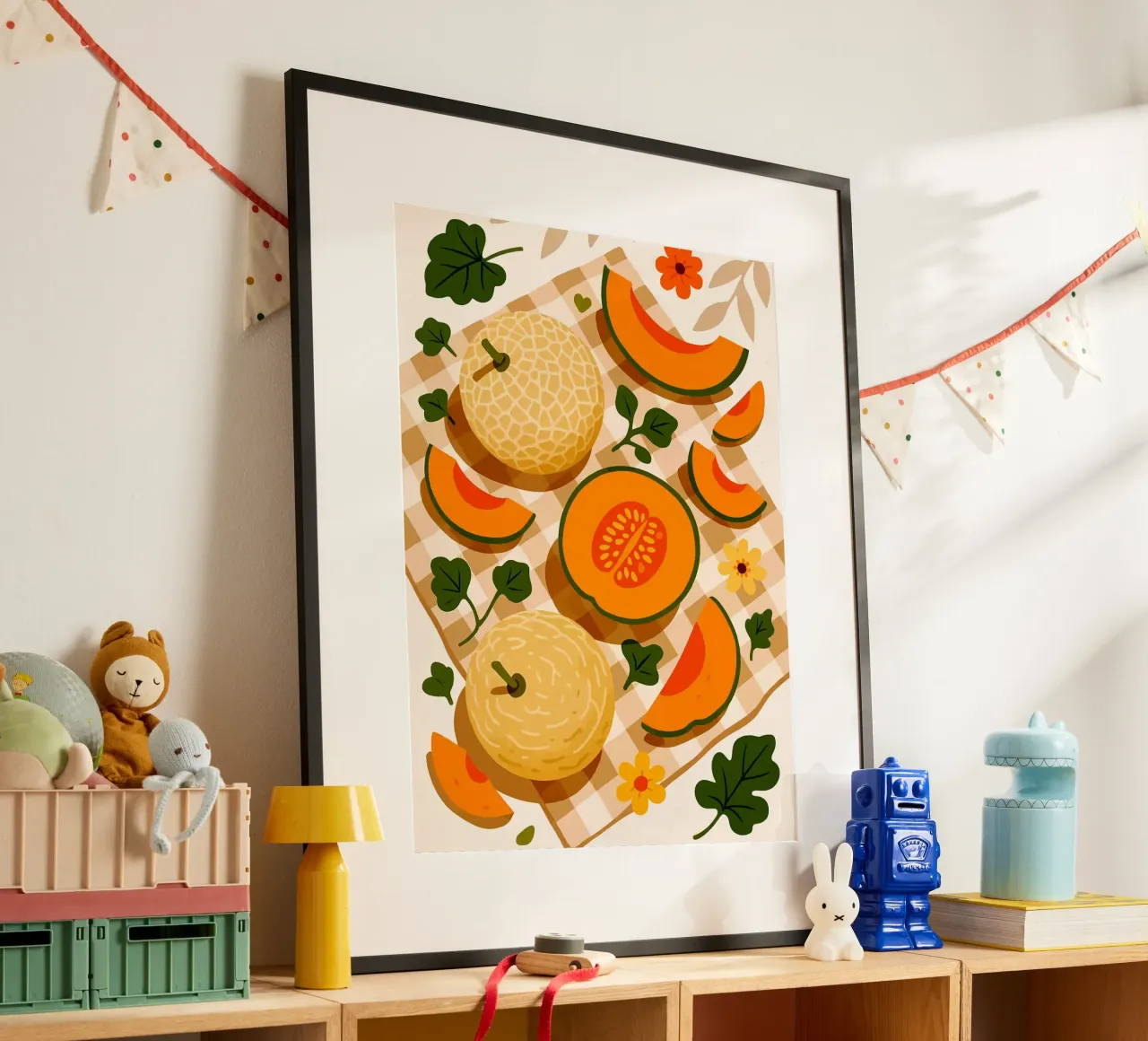 Cantalupo - Una tavola stilizzata poster da Eldon S Kiser