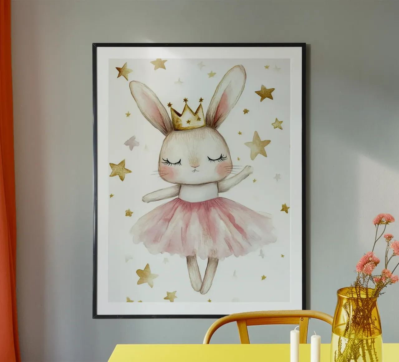 Coniglietto Ballerina con Stelle poster da Eldon S Kiser
