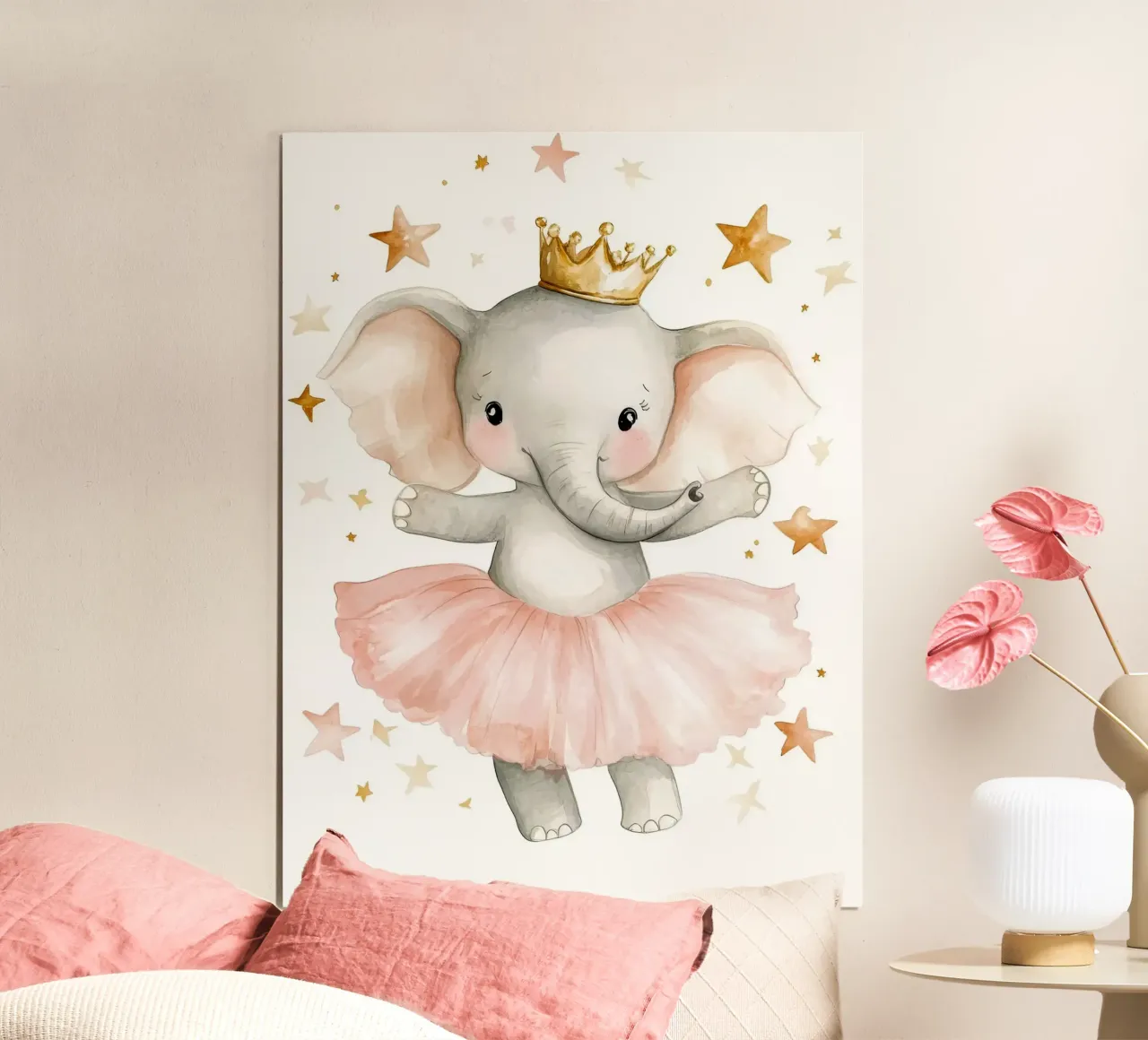 Elefante ballerina con corona poster da Eldon S Kiser